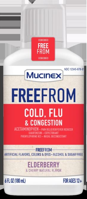 MUCINEX Free From Cold Flu  Congestion 66 oz